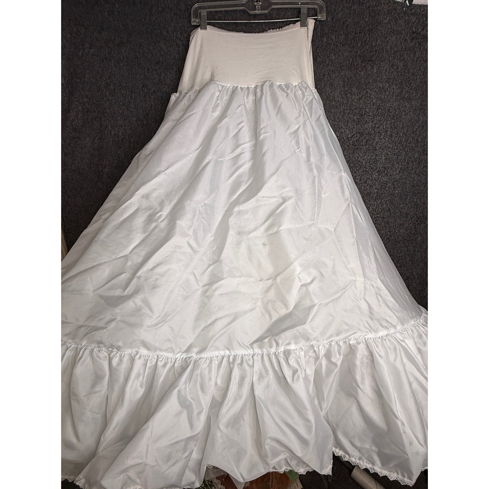 Merry Modes Vintage White Bridal Petticoat Crinoline Control Top M/L RN 69520